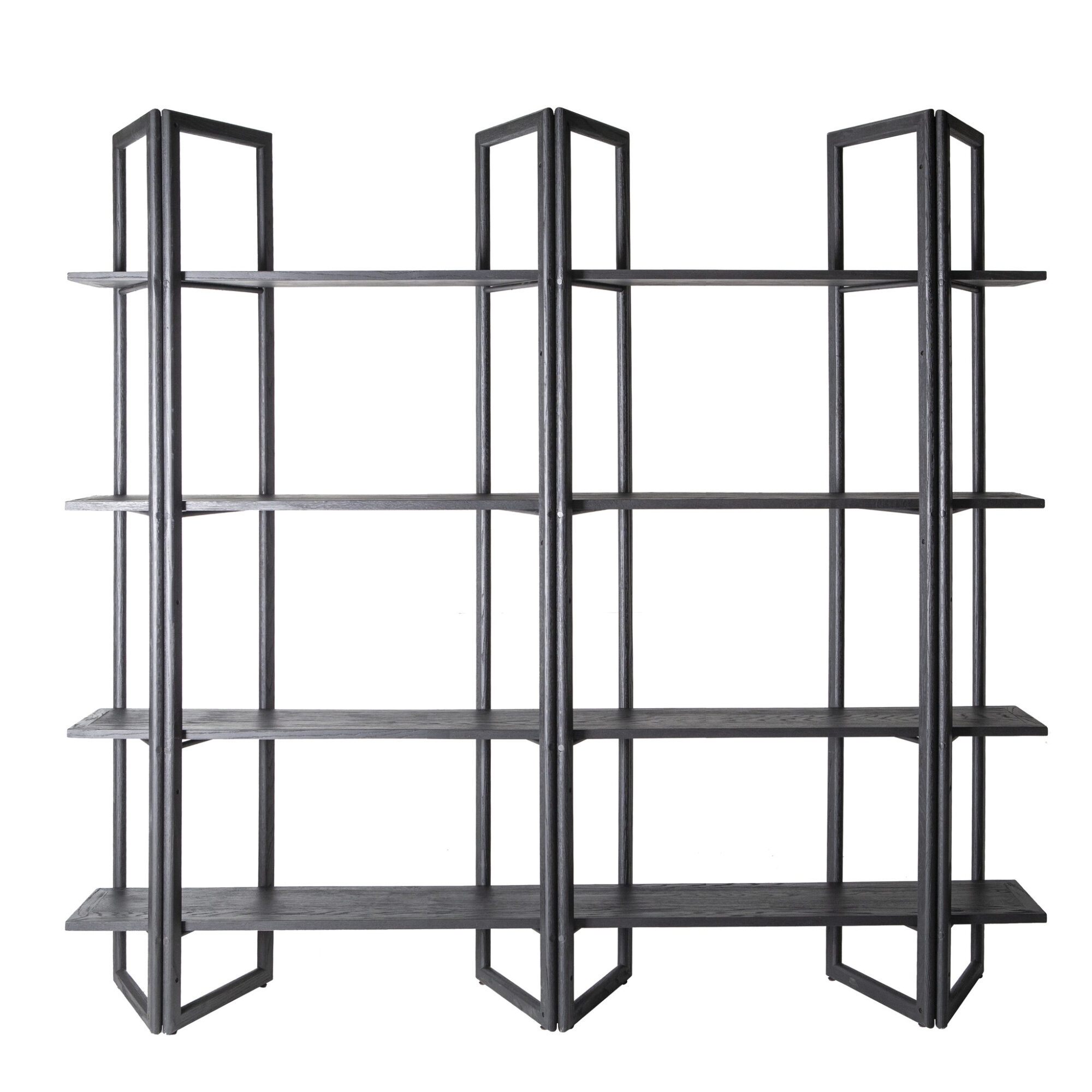 Boekenkast Oak Eikenhout met 4 planken - Zwart - Afbeelding 2