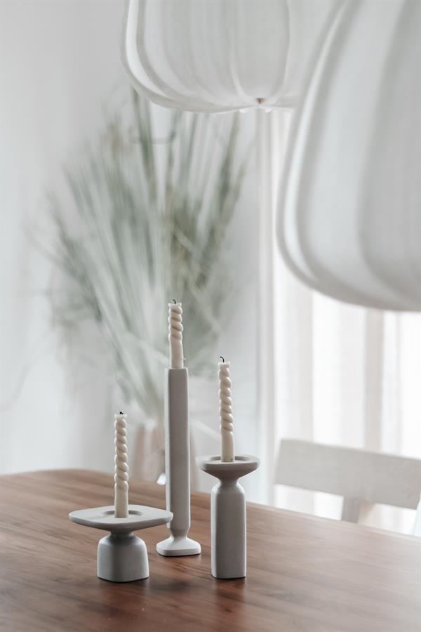 Kaarsenhouder Squand groot - Beige - Afbeelding 4