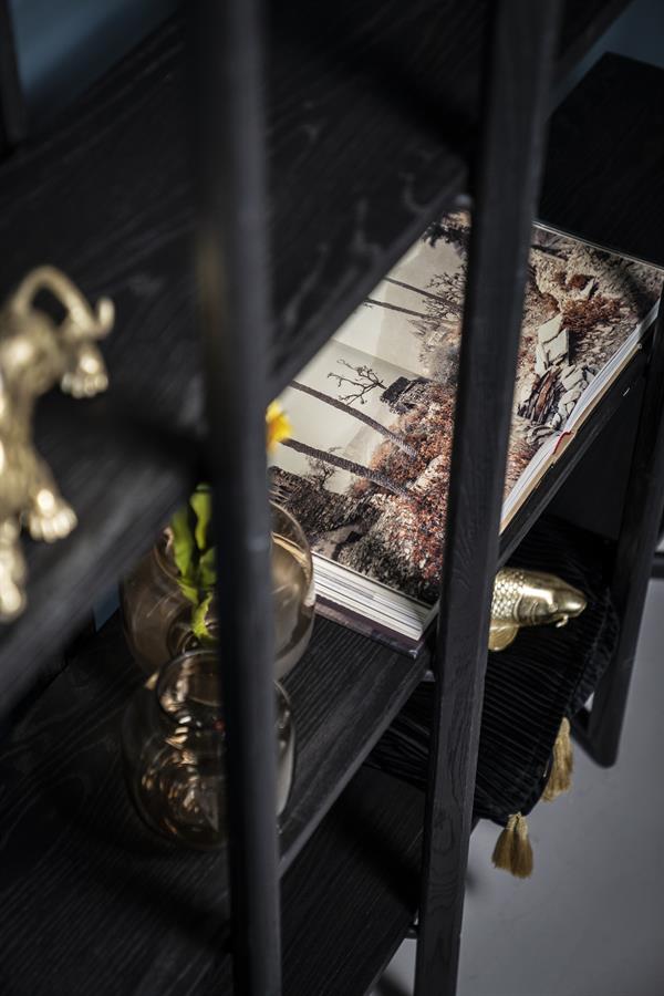 Boekenkast Oak Eikenhout met 4 planken - Zwart - Afbeelding 5