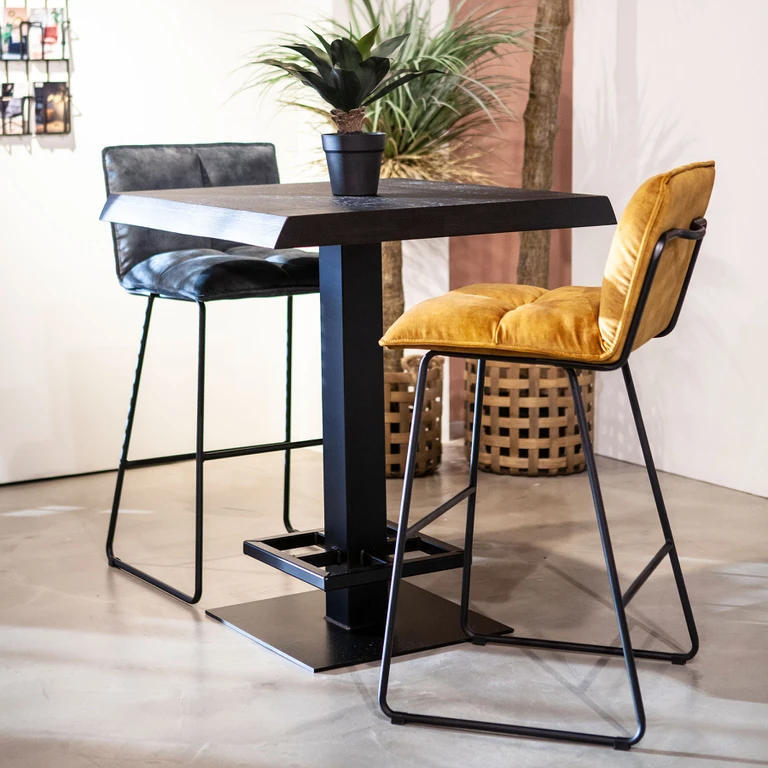 Bartafel Eleonora Eikenhout 80x80cm - Zwart