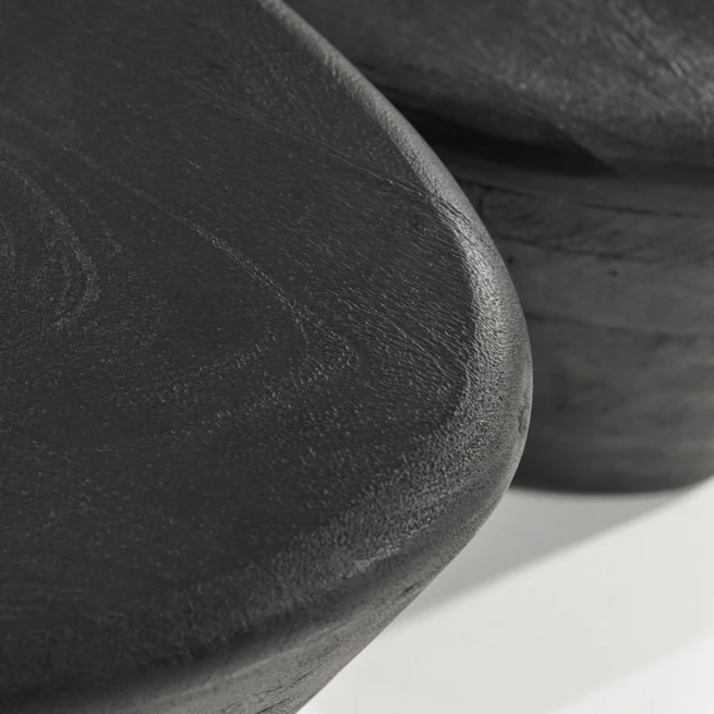 Salontafel Mila Mangohout Zwart - 70x53cm - Afbeelding 5