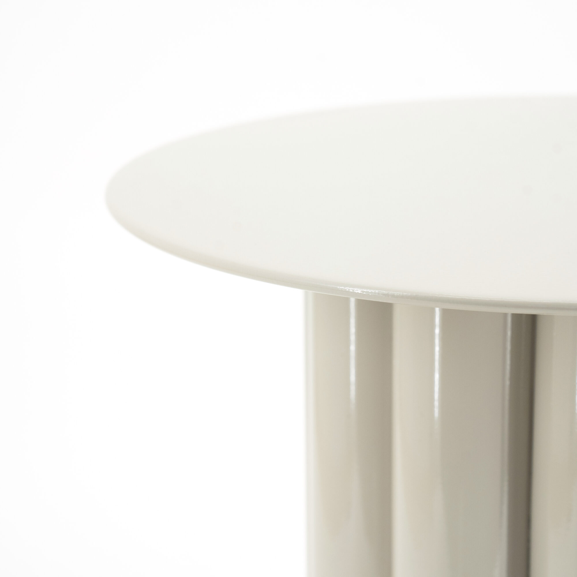 Bijzettafel Olympa Metaal Ø33cm - Beige - Afbeelding 6