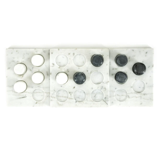 Ornament Tic Tac Toe Marmer - Afbeelding 4