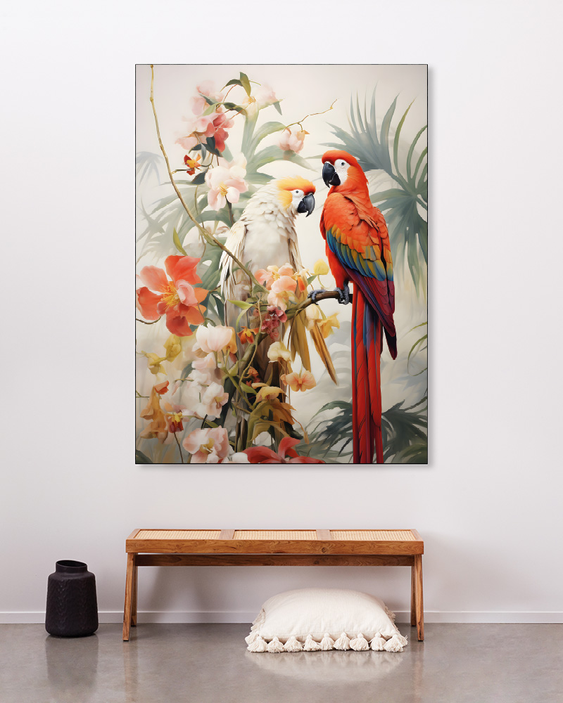 Wandkleed Lovebirds - zelf samenstellen