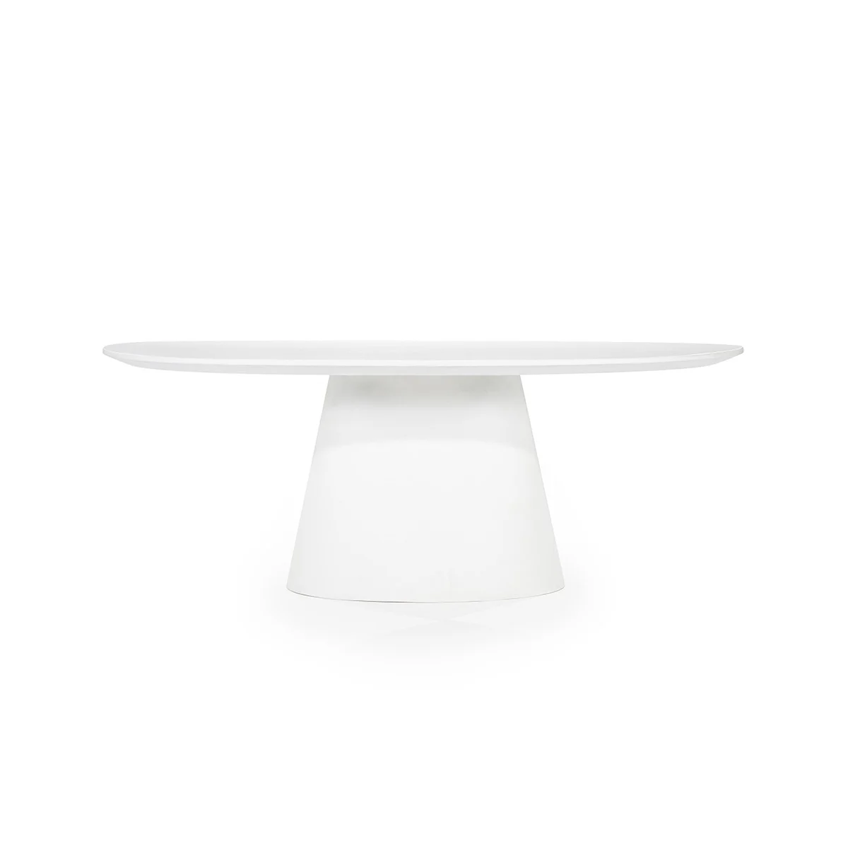 Ovale Eettafel Elin 200 x 110 cm - Wit - Afbeelding 5