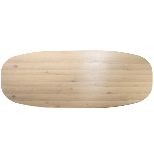 Deens Ovale Eettafel Nola Eikenhout 250 x 110 cm - Naturel - Afbeelding 5