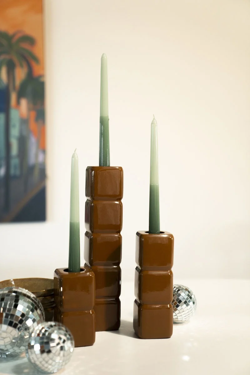 Kaarshouder Cube set van 3 stuks - Beige - Afbeelding 2