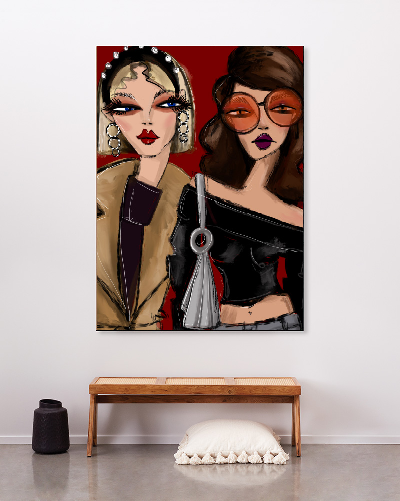 Wandkleed Fall friends - zelf samenstellen