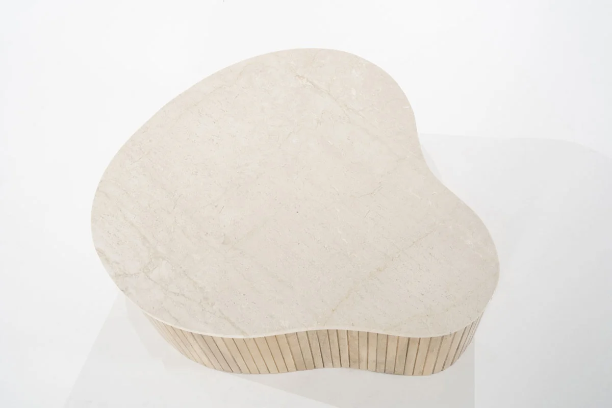 Salontafel Kira Medium Mangohout en Marmer - Afbeelding 4