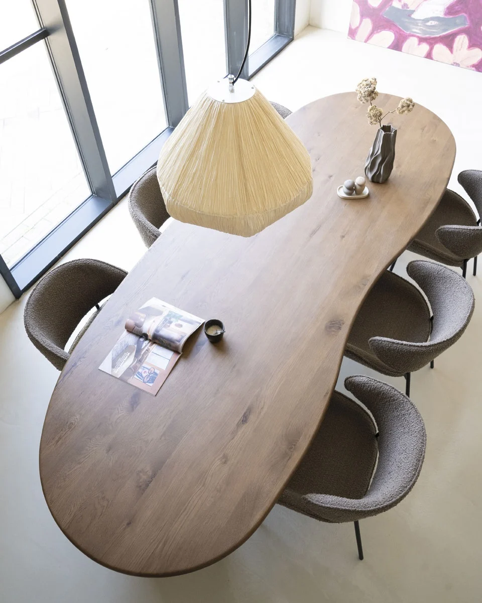 Organische Eettafel Josh 250 x 110 cm- kleur Bruin - Afbeelding 11