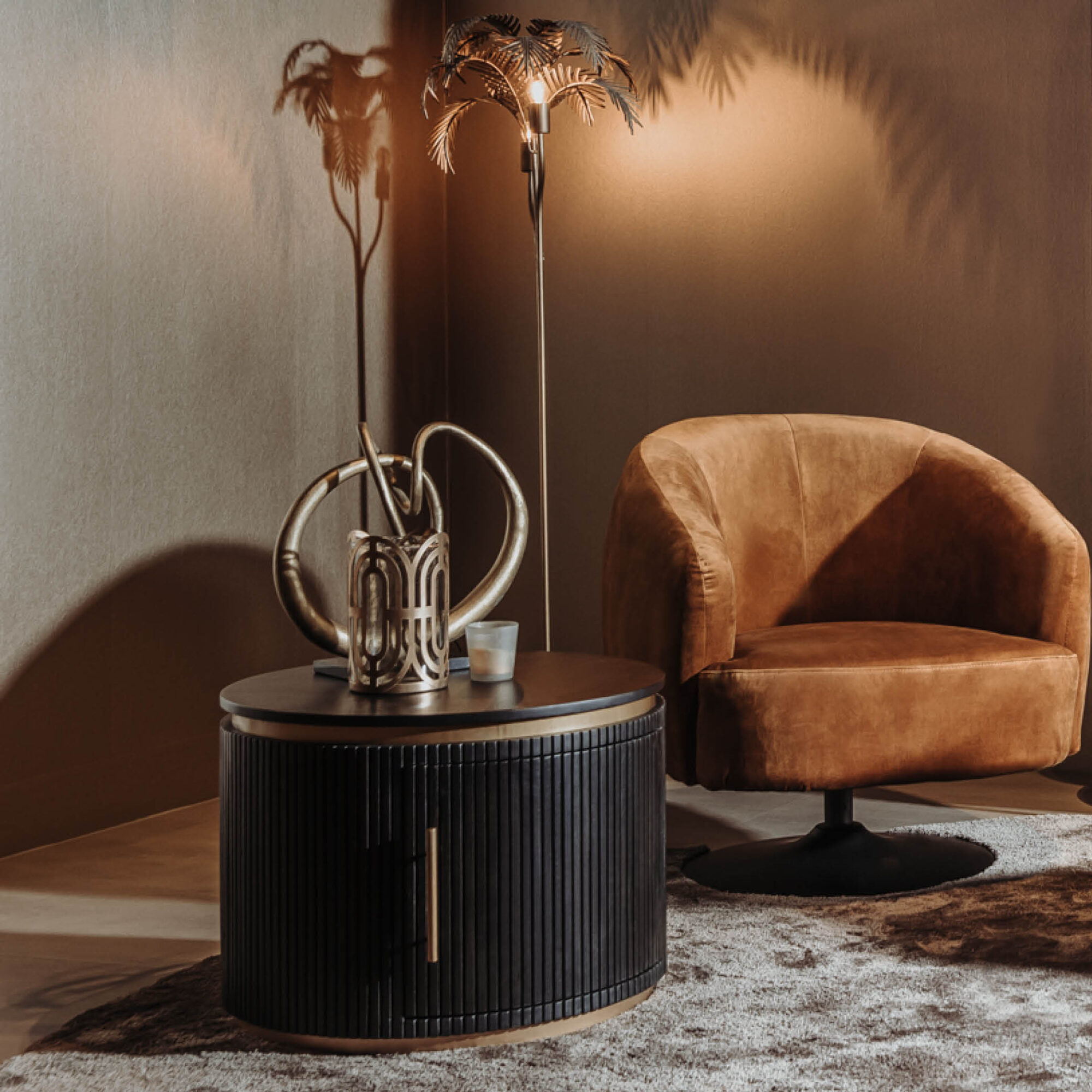 Ronde Salontafel Rivello Mangohout 60 cm - Afbeelding 3