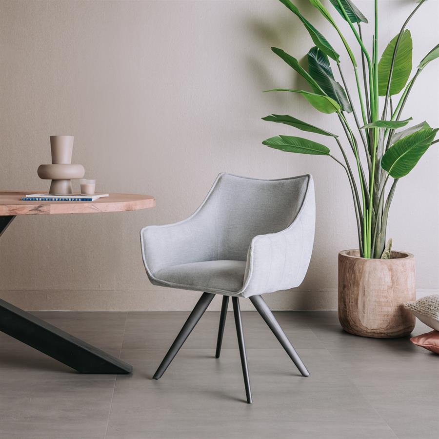 Eetkamerstoel Riviera - Licht grijs - Afbeelding 2
