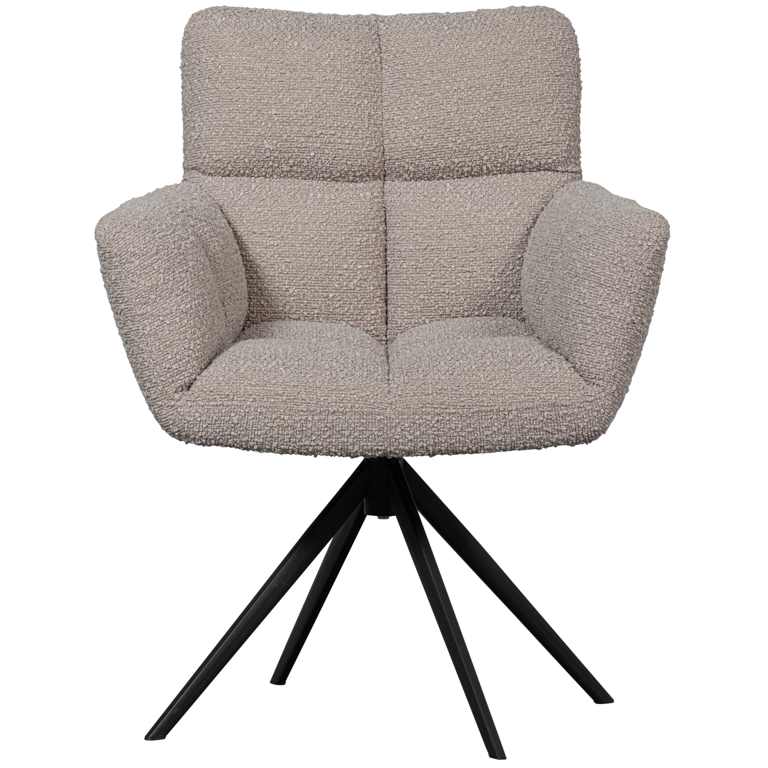 Draaibare Vinny met armleuning Bouclé - Zand - Afbeelding 7