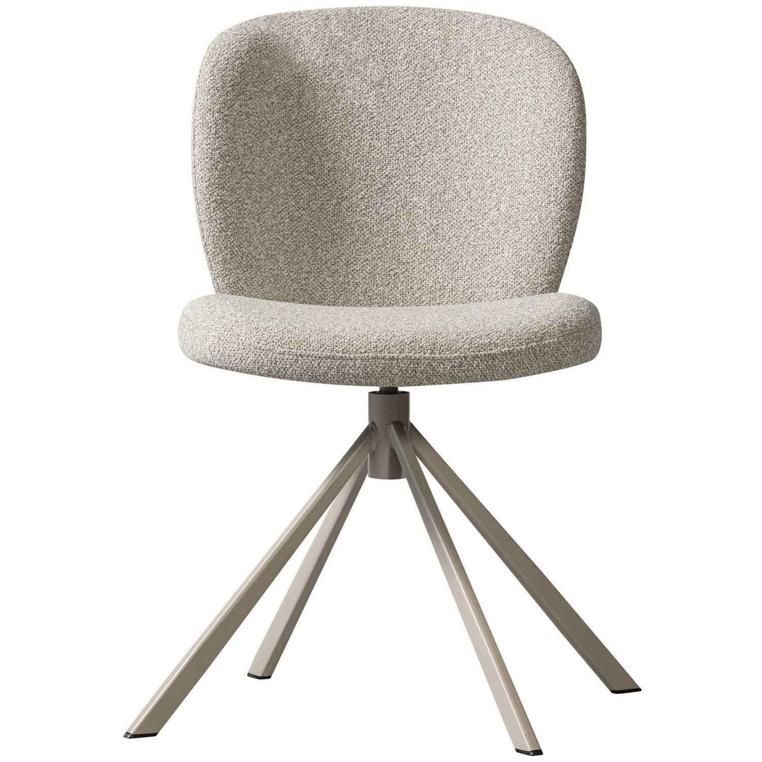 Draaibare Eetkamerstoel Femke Bouclé - Naturel - Afbeelding 3