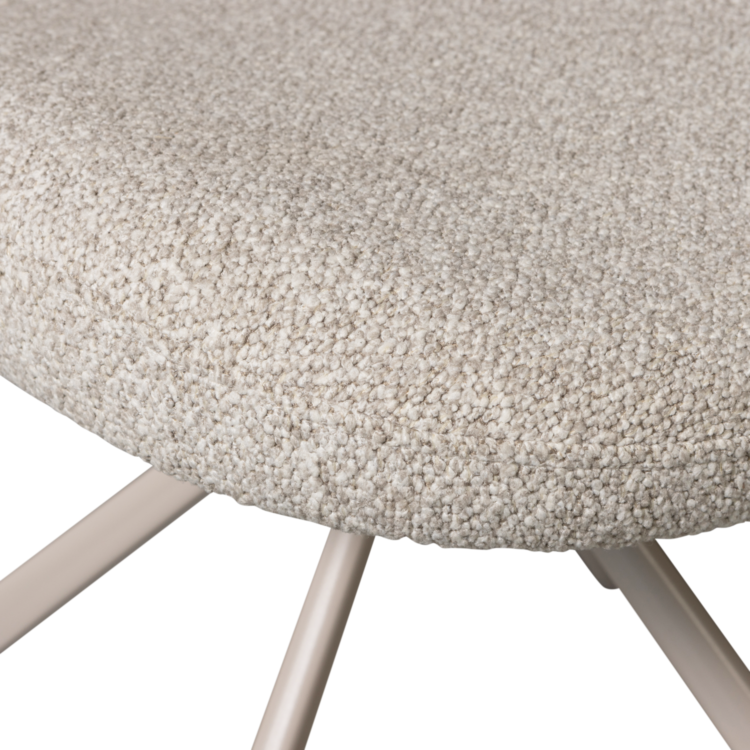 Draaibare Eetkamerstoel Femke Bouclé - Naturel - Afbeelding 6