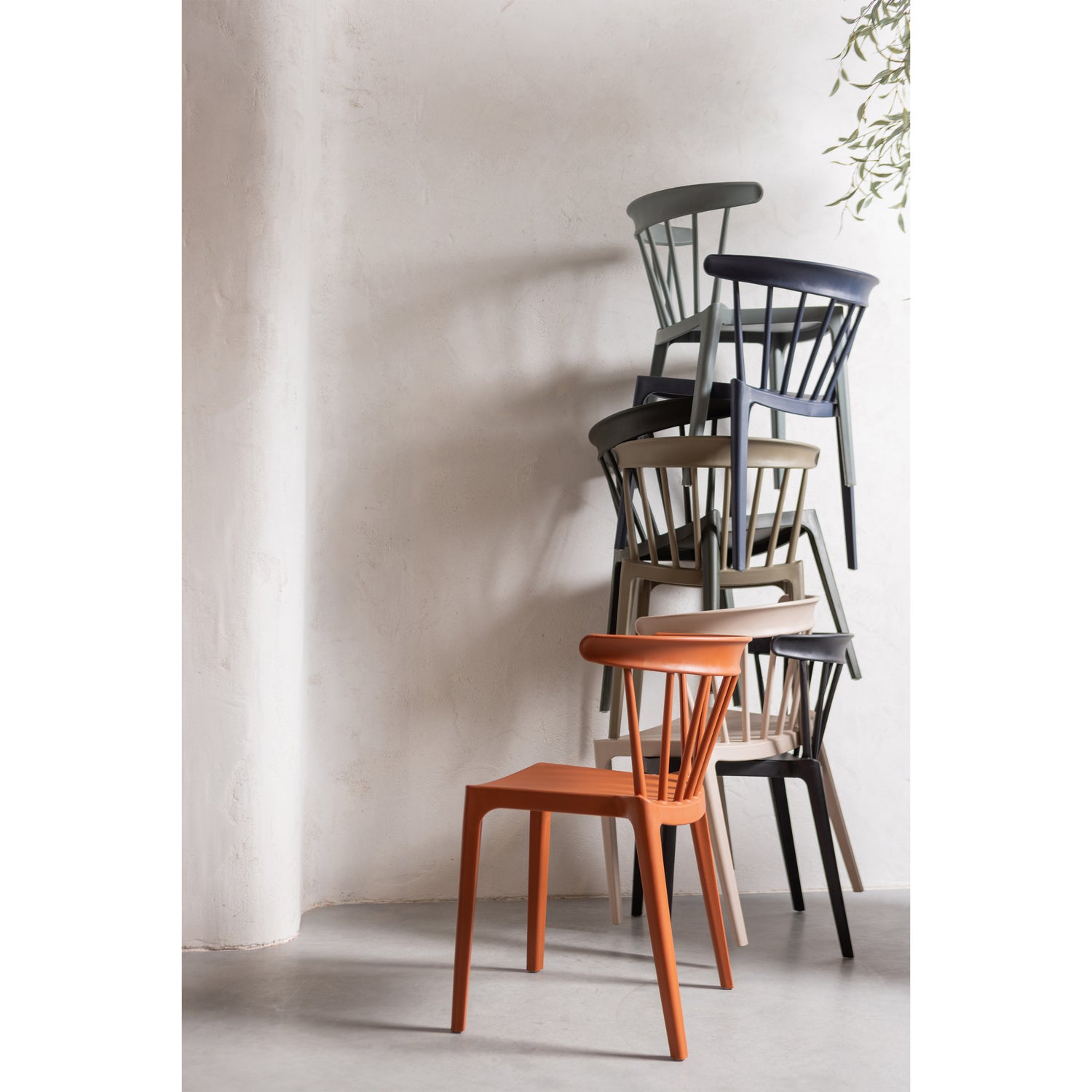 Tuinstoel Bliss Spijlen Kunststof - Groen - Afbeelding 2