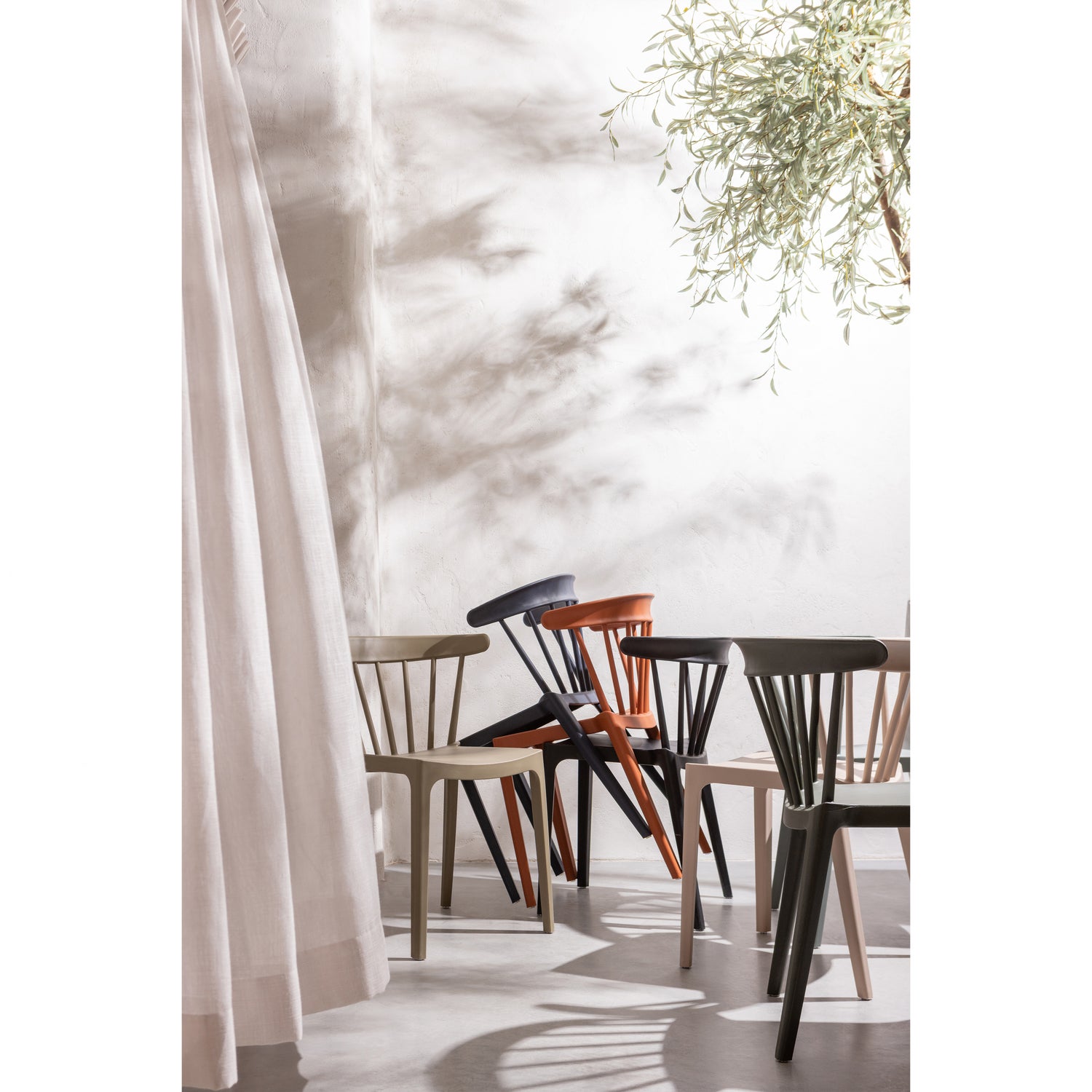 Tuinstoel Bliss Spijlen Kunststof - Groen - Afbeelding 3