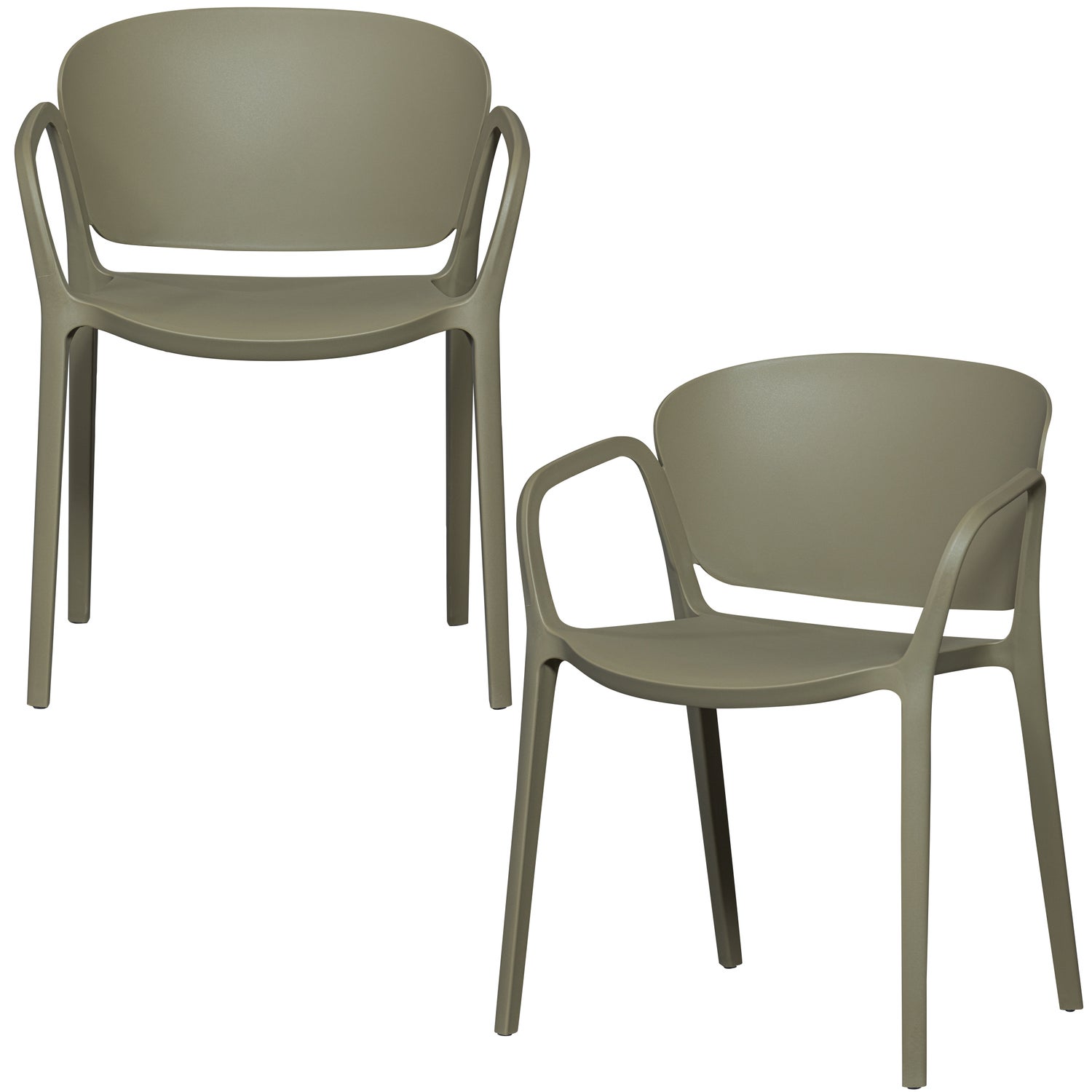 Tuinstoel Bent Kunststof - Groen - Afbeelding 9