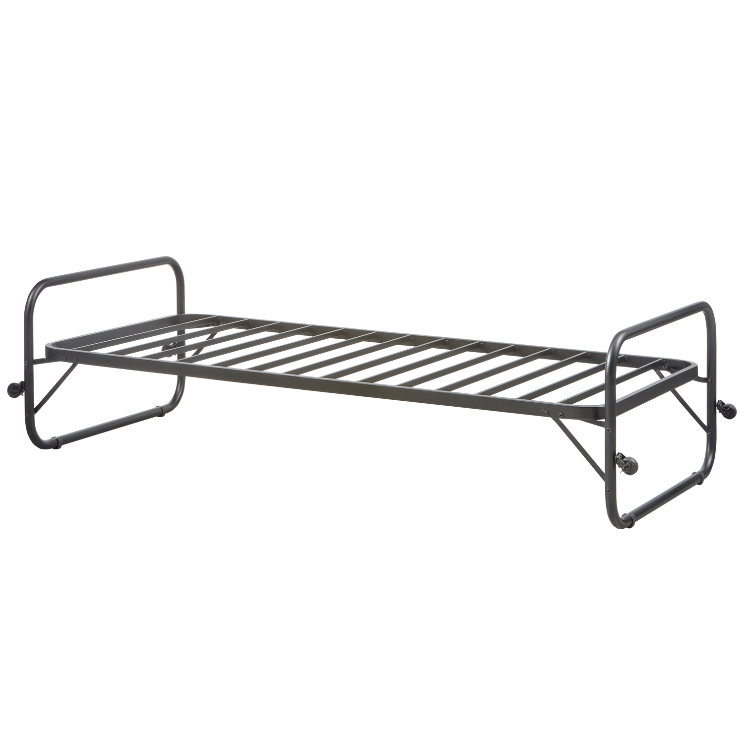 Eenpersoons Lucy Onderschuifbed 90x200 cm - Metaal Zwart