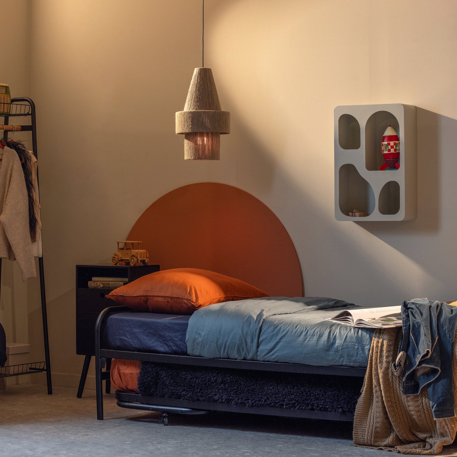 Eenpersoons Lucy Onderschuifbed 90x200 cm - Metaal Zwart - Afbeelding 2