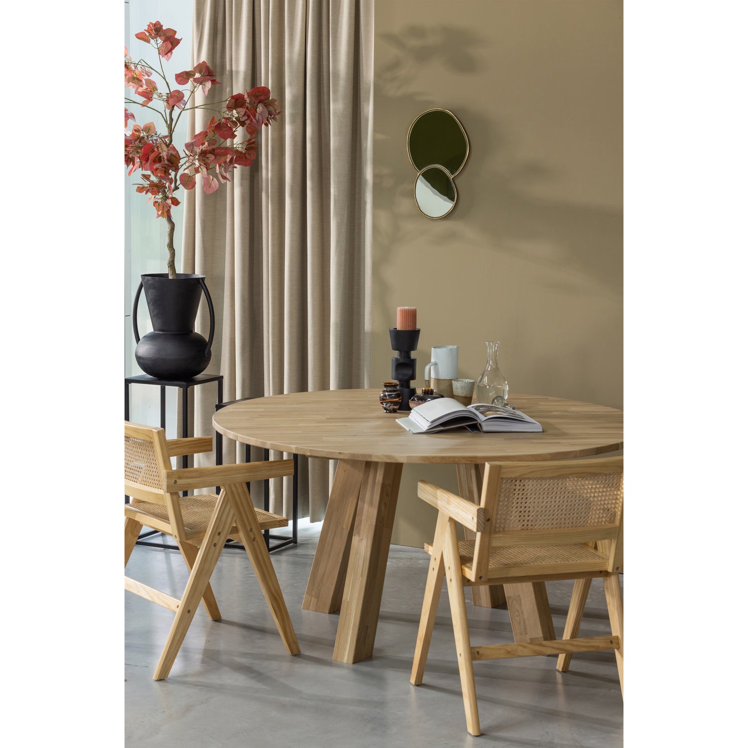 Ronde Eettafel Rhonda Eikenhout Ø150 cm - Naturel - Afbeelding 2