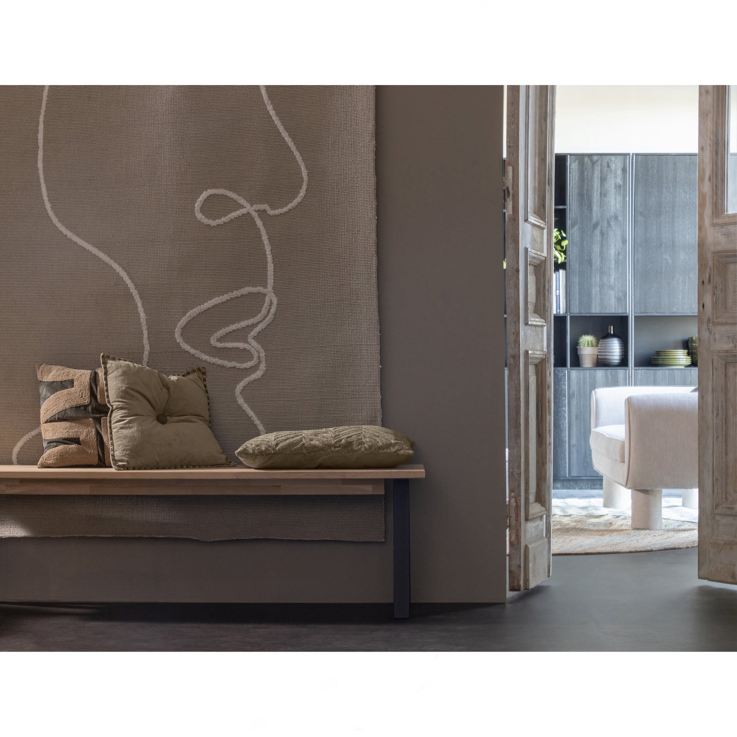 Eetkamerbank Tablo Eikenhout, 160cm - Naturel - Afbeelding 2