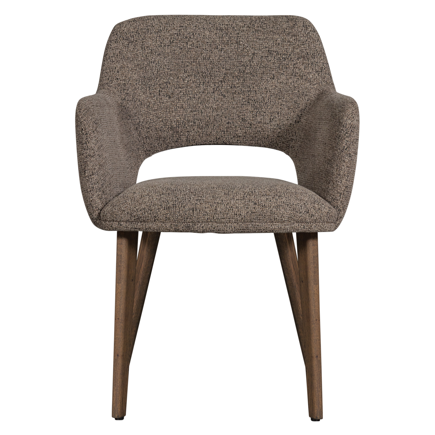 Eetkamerstoel Murat met Bruin onderstel - Taupe - Afbeelding 3