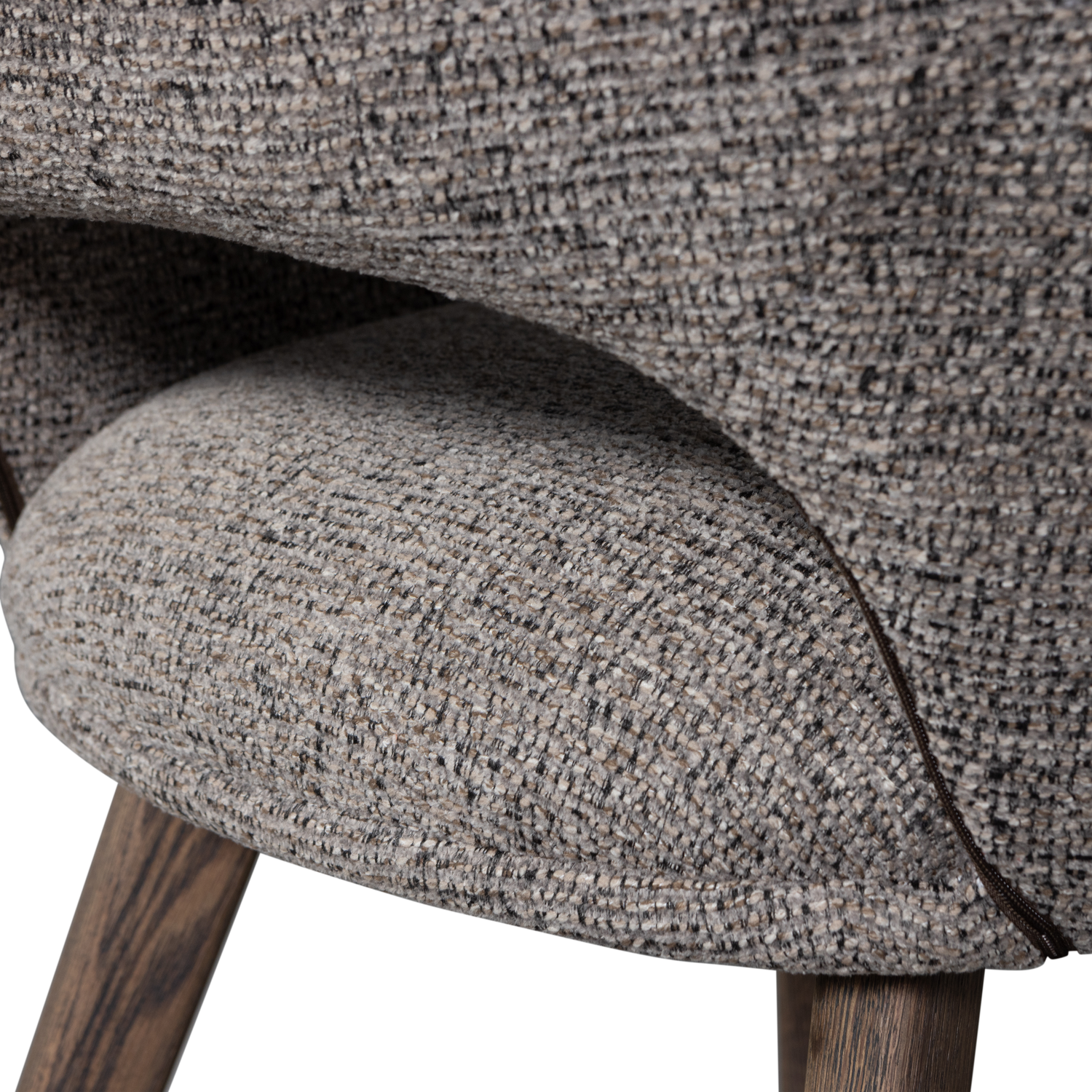 Eetkamerstoel Murat met Bruin onderstel - Taupe - Afbeelding 7