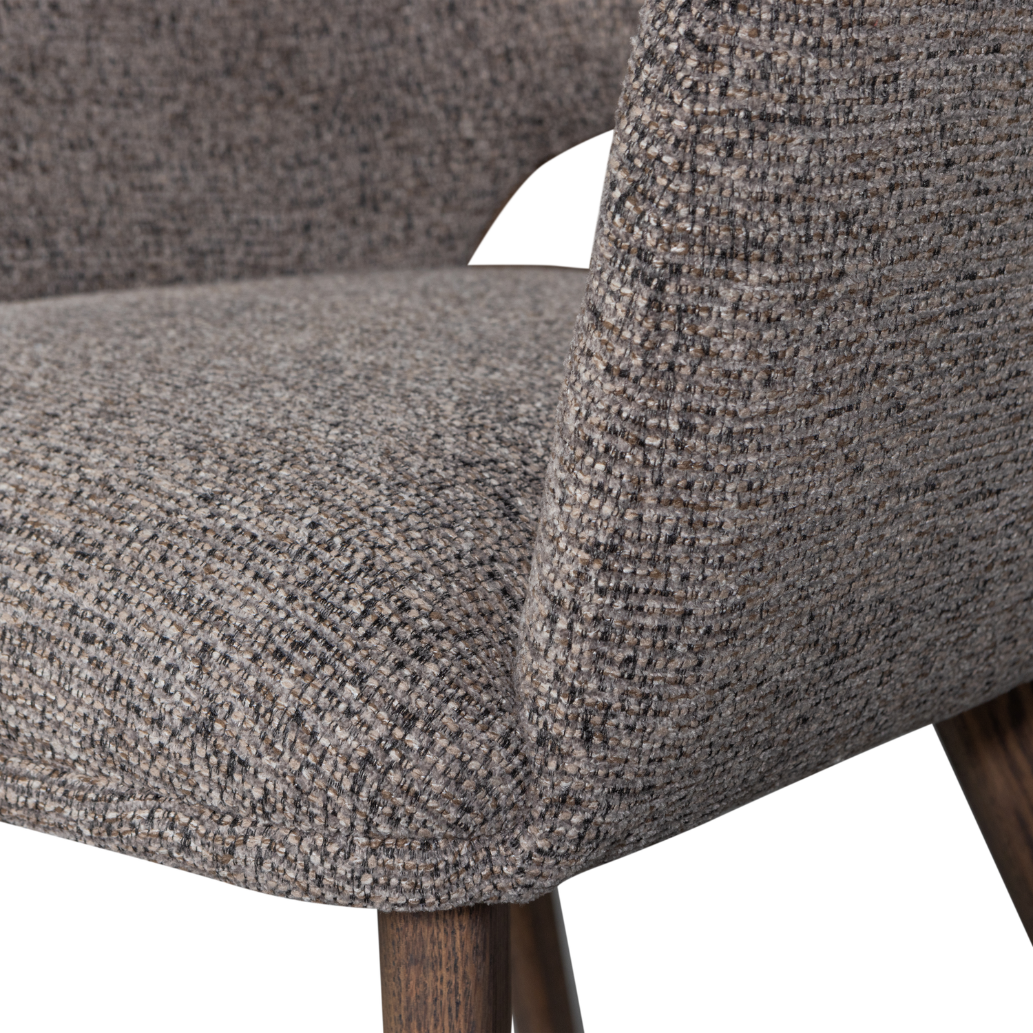 Eetkamerstoel Murat met Bruin onderstel - Taupe - Afbeelding 8