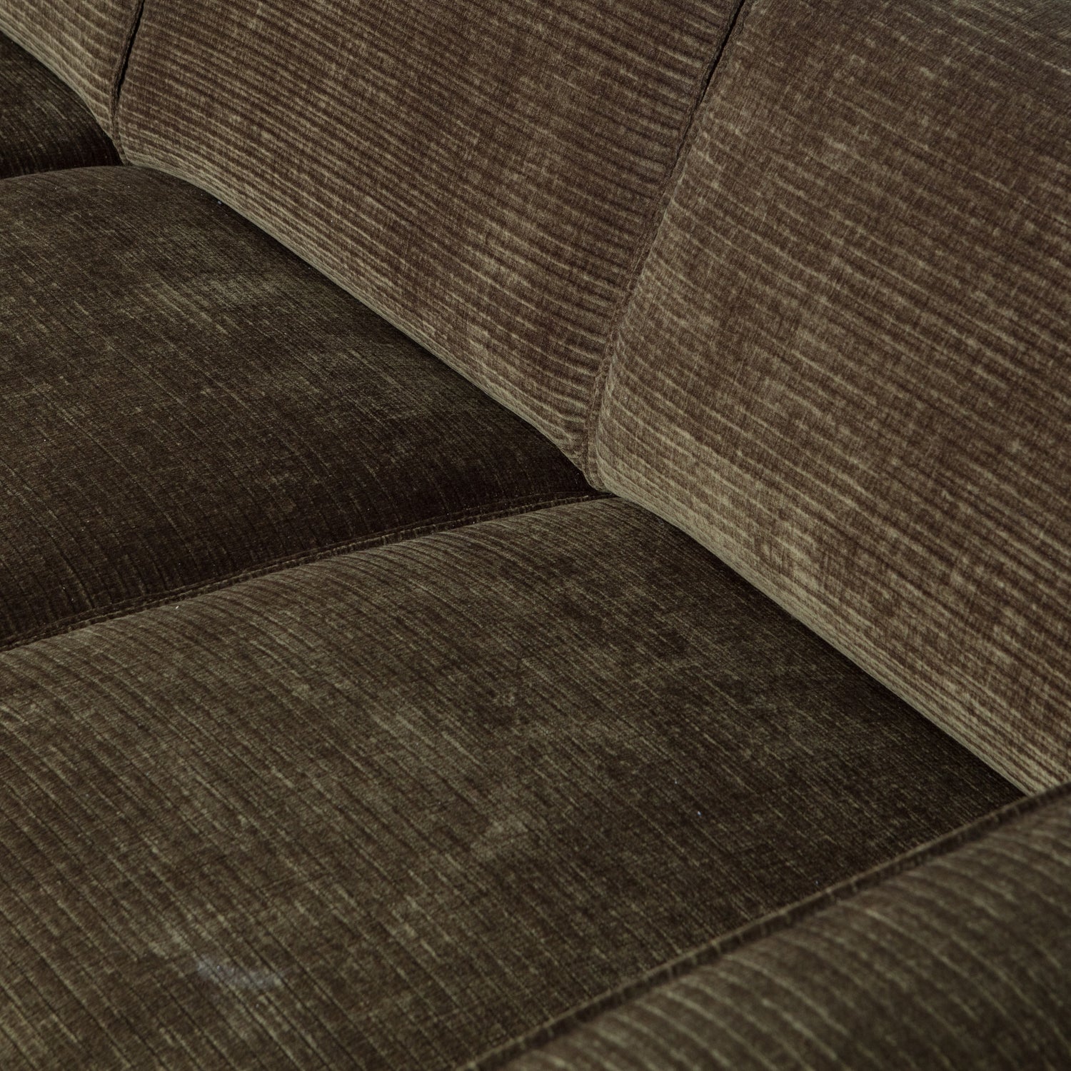 Statement 4-zits bank 280 cm platte brede rib warm groen - Afbeelding 4