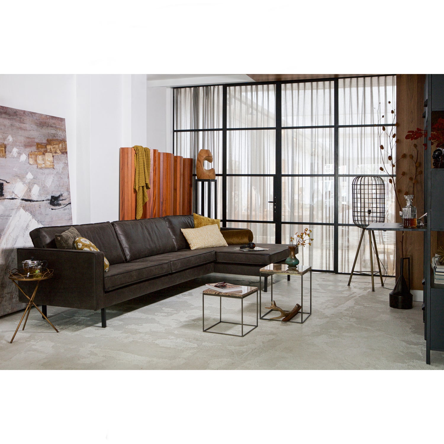 Rodeo Loungebank rechts zwart - Afbeelding 2