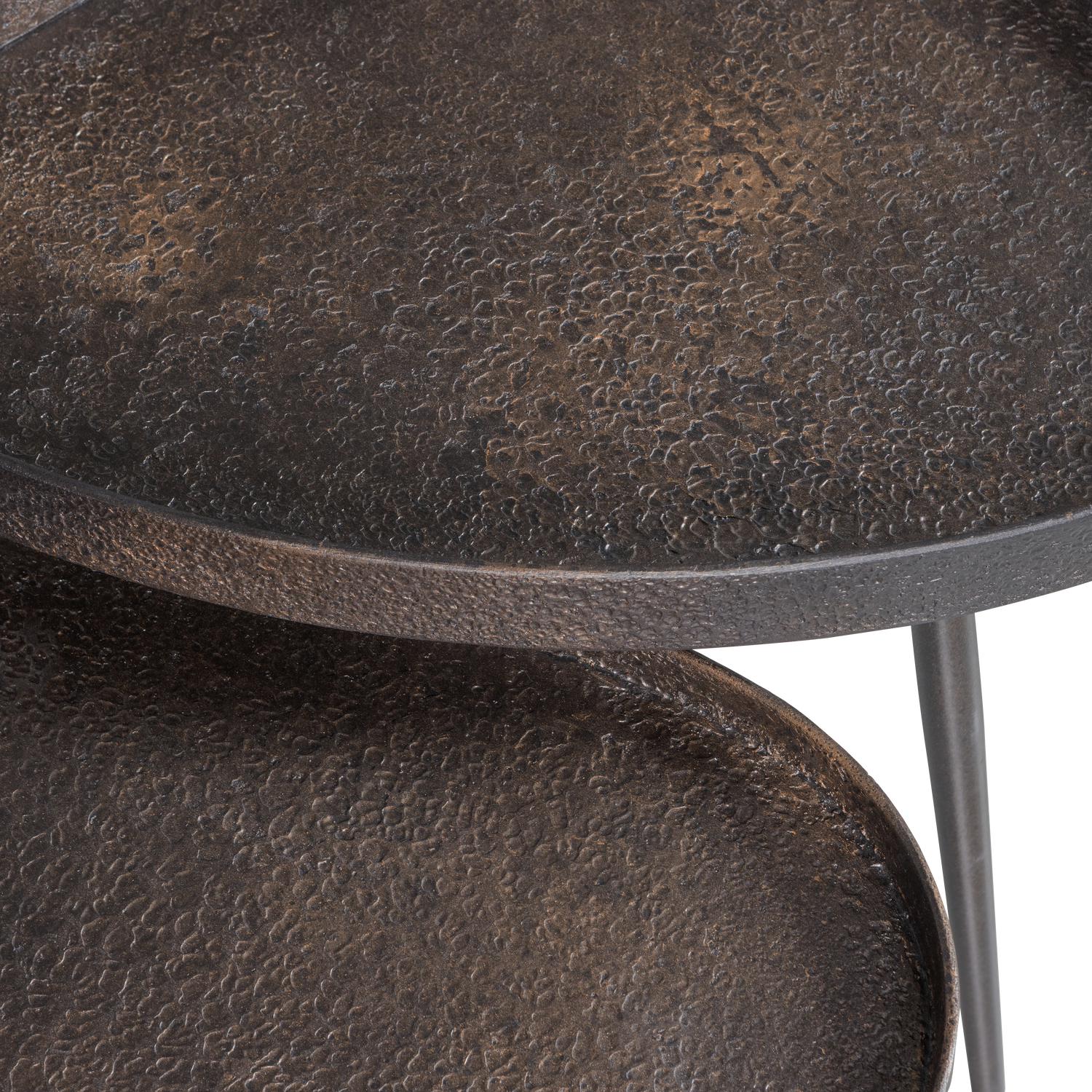 Organische Bijzettafel Crude Set van 2 stuks kleurAntique Brons - Afbeelding 8