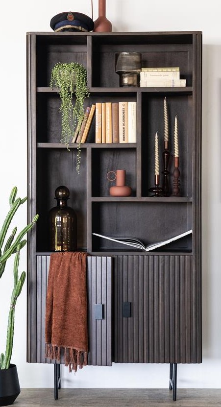 Boekenkast Remi Mangohout en Metaal 200 x 96 cm - Bruin - Afbeelding 35