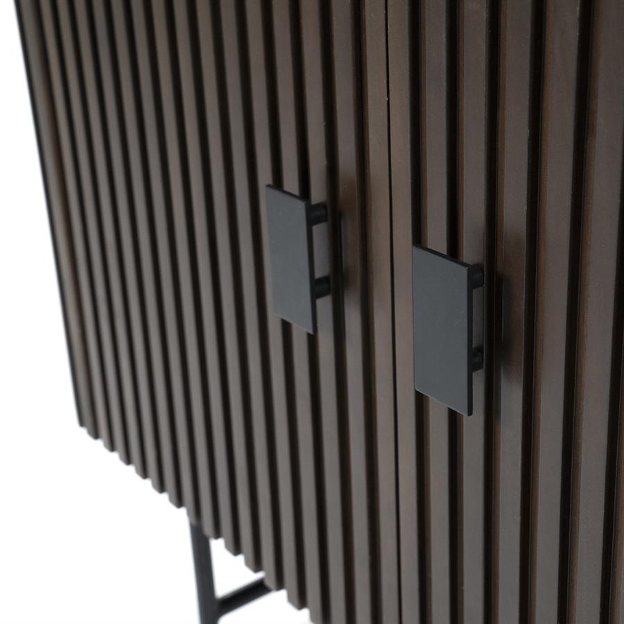 Boekenkast Remi Mangohout en Metaal 200 x 96 cm - Bruin - Afbeelding 18