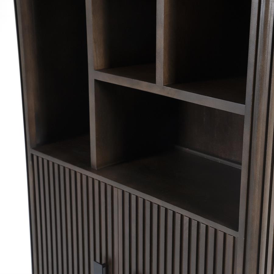 Boekenkast Remi Mangohout en Metaal 200 x 96 cm - Bruin - Afbeelding 19