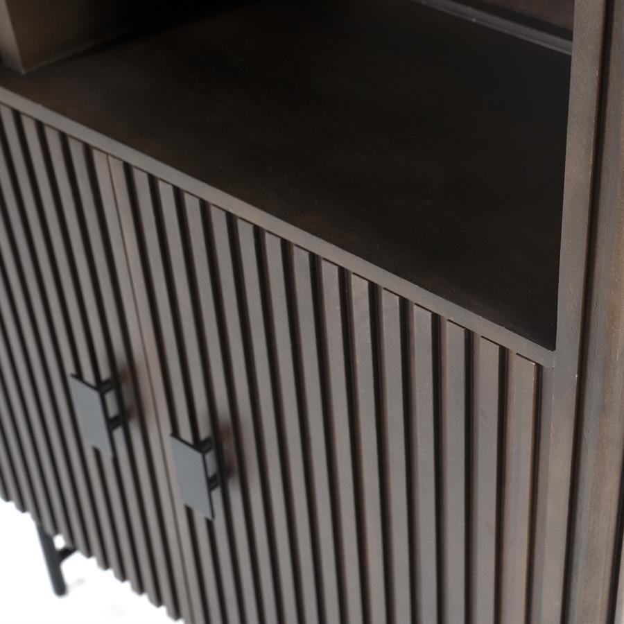 Boekenkast Remi Mangohout en Metaal 200 x 96 cm - Bruin - Afbeelding 20