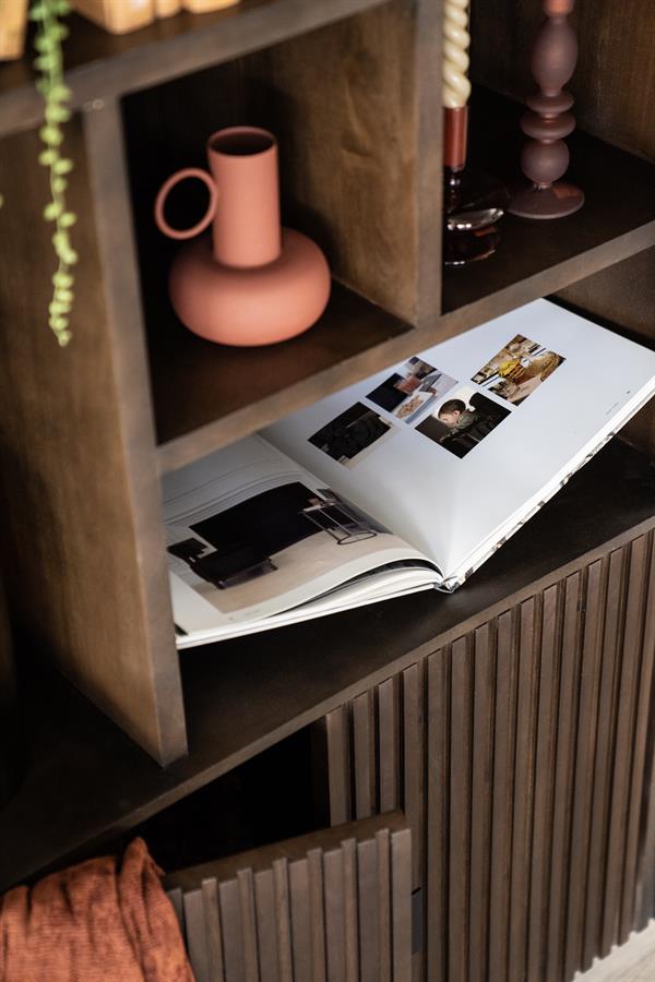 Boekenkast Remi Mangohout en Metaal 200 x 96 cm - Bruin - Afbeelding 33