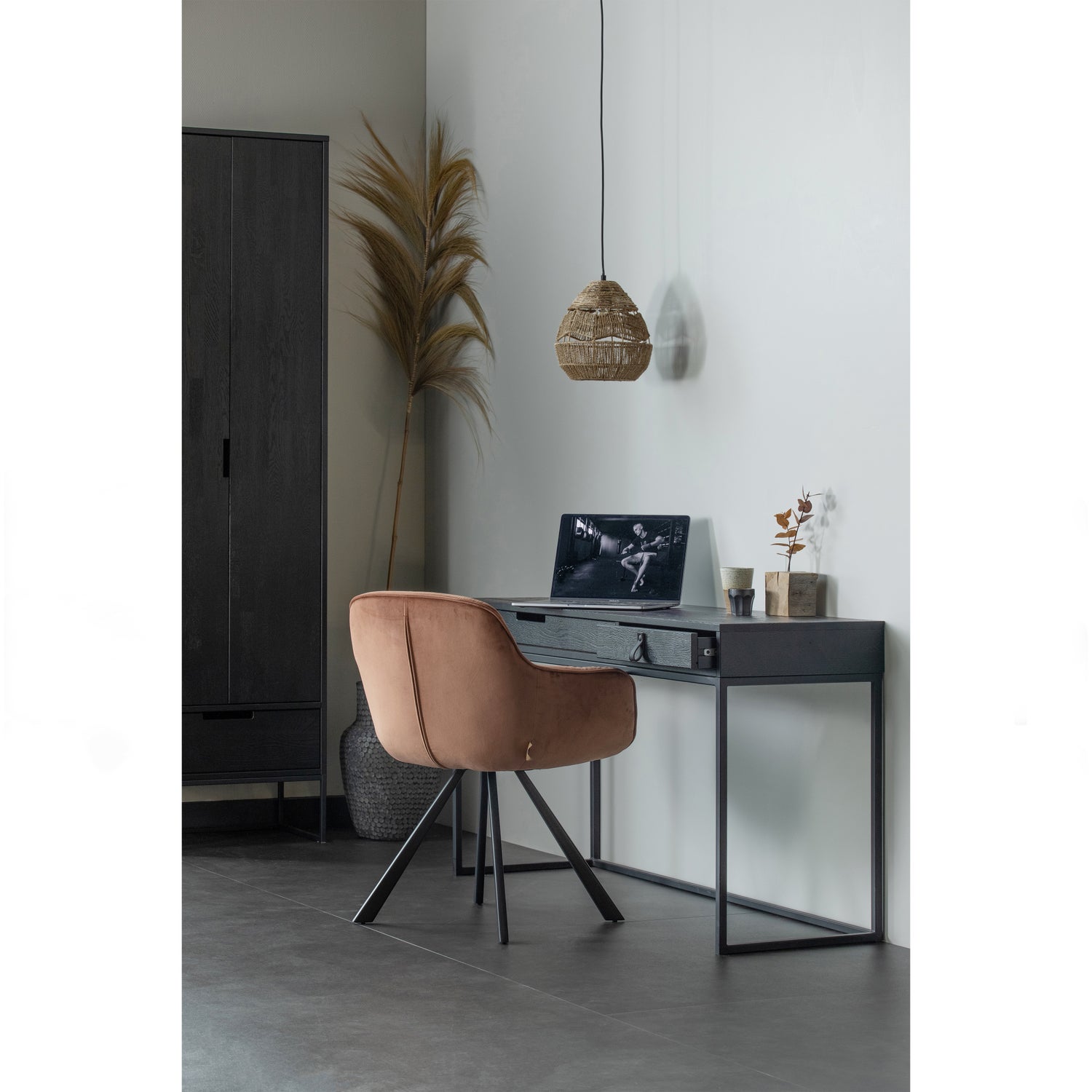 Bureau Silas 140 x 44cm, kleur Zwart - Afbeelding 3