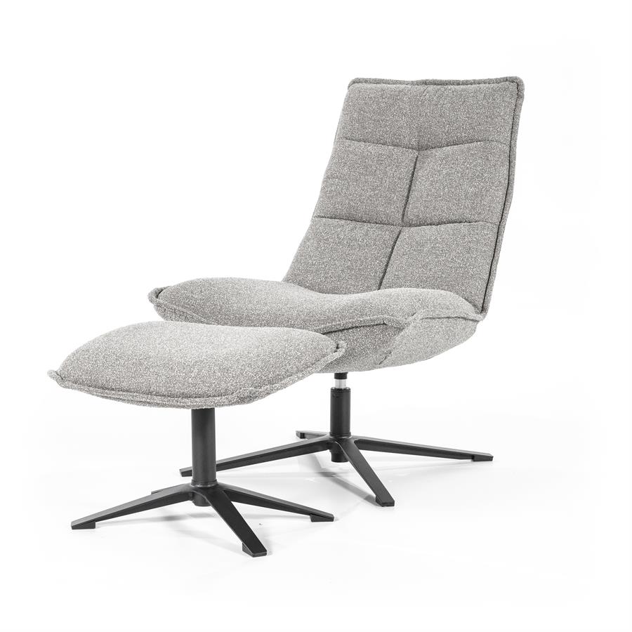 Fauteuil Marcus met voetenbank- licht grijs Baquer - Afbeelding 22