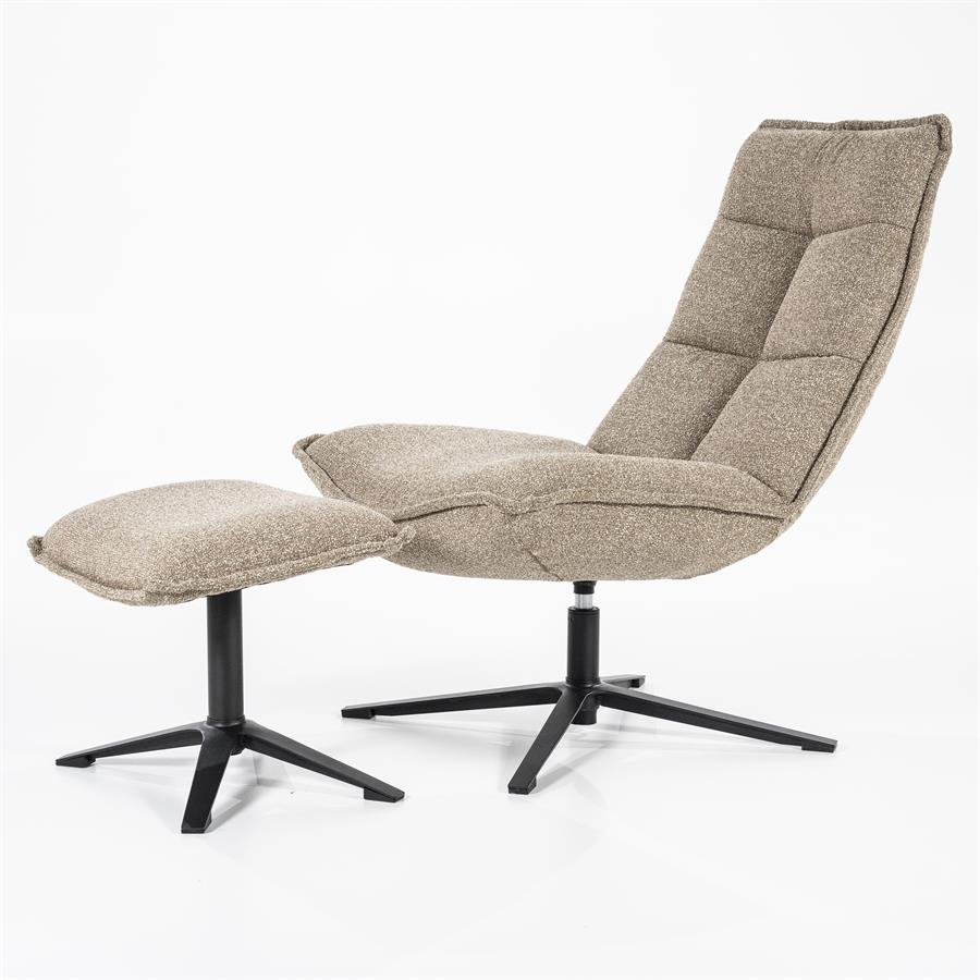 Fauteuil Marcus met voetenbank- licht grijs Baquer - Afbeelding 23