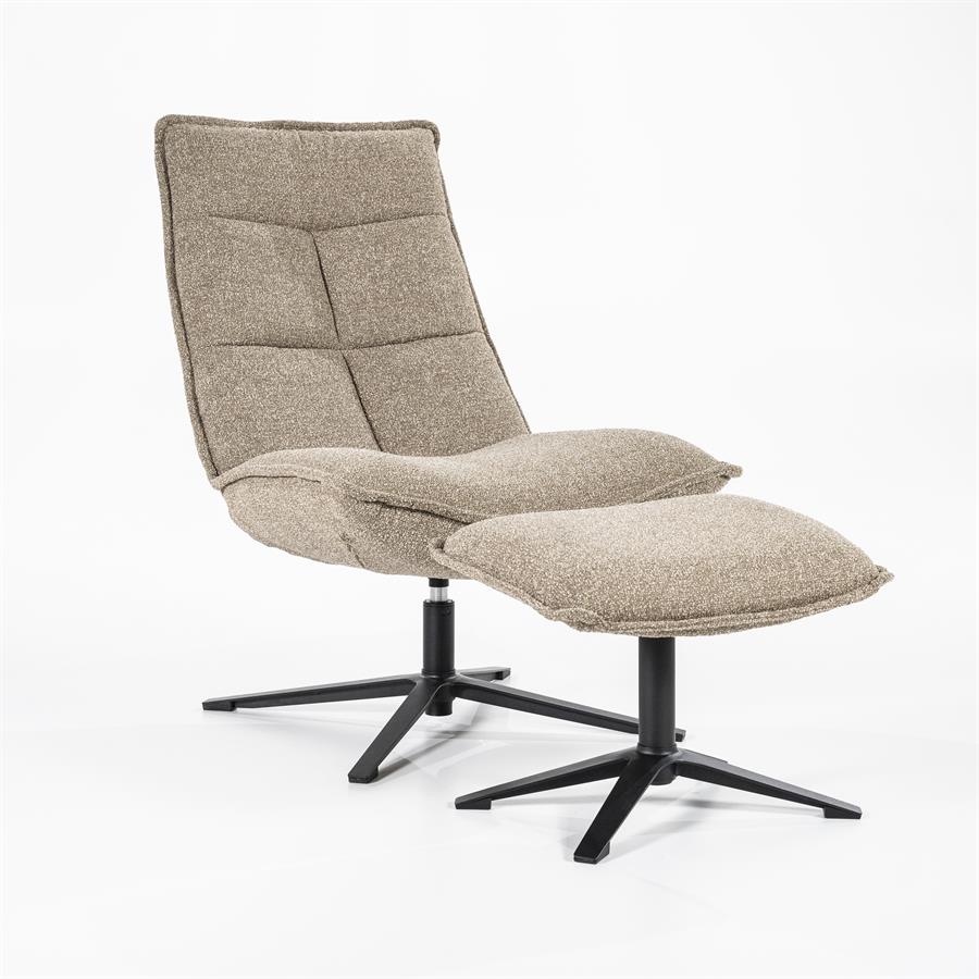 Fauteuil Marcus met voetenbank- licht grijs Baquer - Afbeelding 24