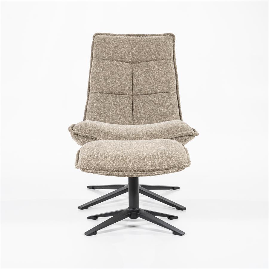 Fauteuil Marcus met voetenbank- licht grijs Baquer - Afbeelding 25