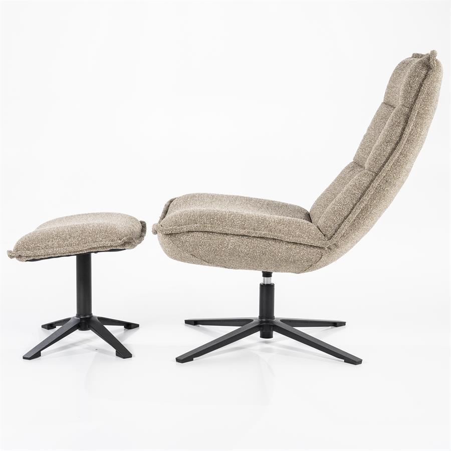 Fauteuil Marcus met voetenbank- licht grijs Baquer - Afbeelding 26