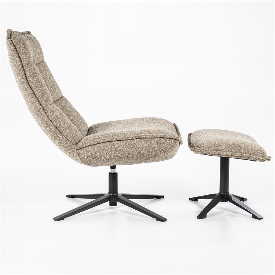 Fauteuil Marcus met voetenbank- licht grijs Baquer - Afbeelding 32