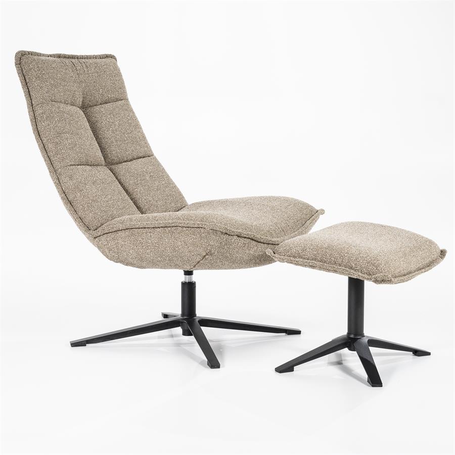 Fauteuil Marcus met voetenbank- licht grijs Baquer - Afbeelding 33