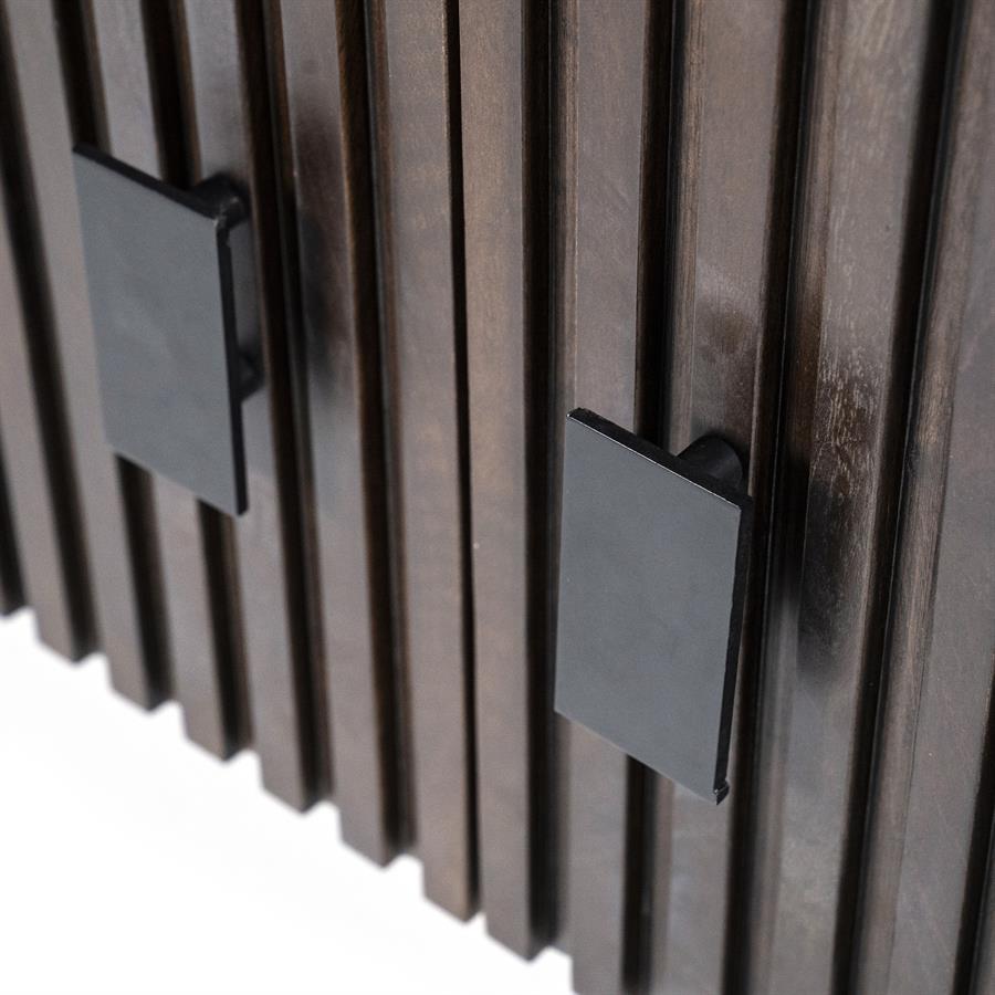 TV-meubel Remi Mangohout en Metaal 250cm - Bruin - Afbeelding 9