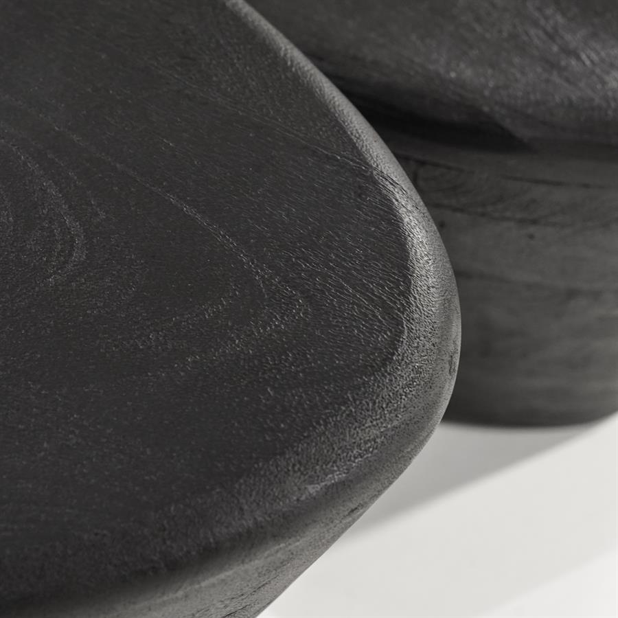 Salontafel Mila Mangohout Zwart - 70x53cm - Afbeelding 12