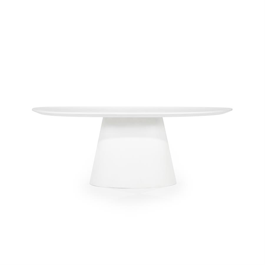 Ovale Eettafel Elin 200 x 110 cm - Wit - Afbeelding 9