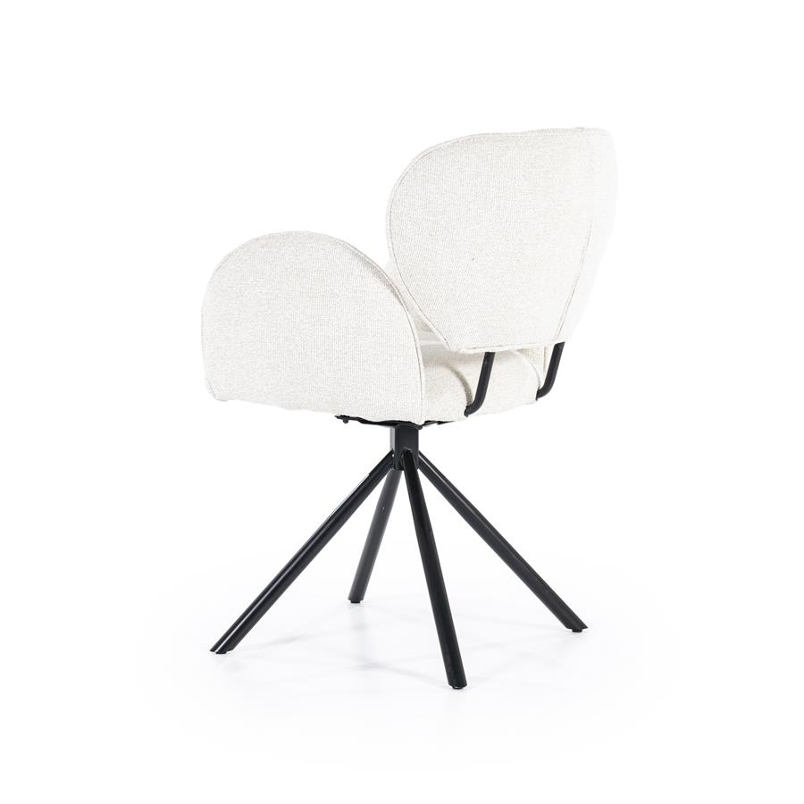 Draaibare Eetkamerstoel Rosalin - Beige - Afbeelding 21