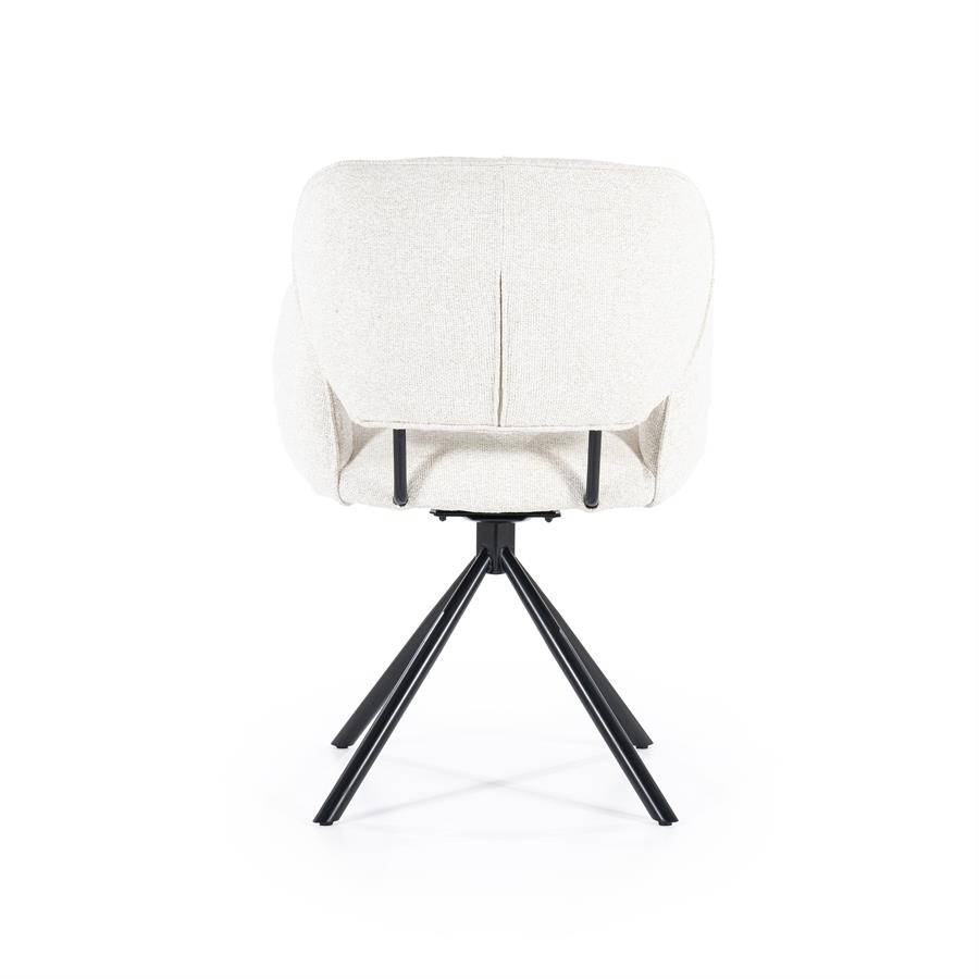 Draaibare Eetkamerstoel Rosalin - Beige - Afbeelding 23